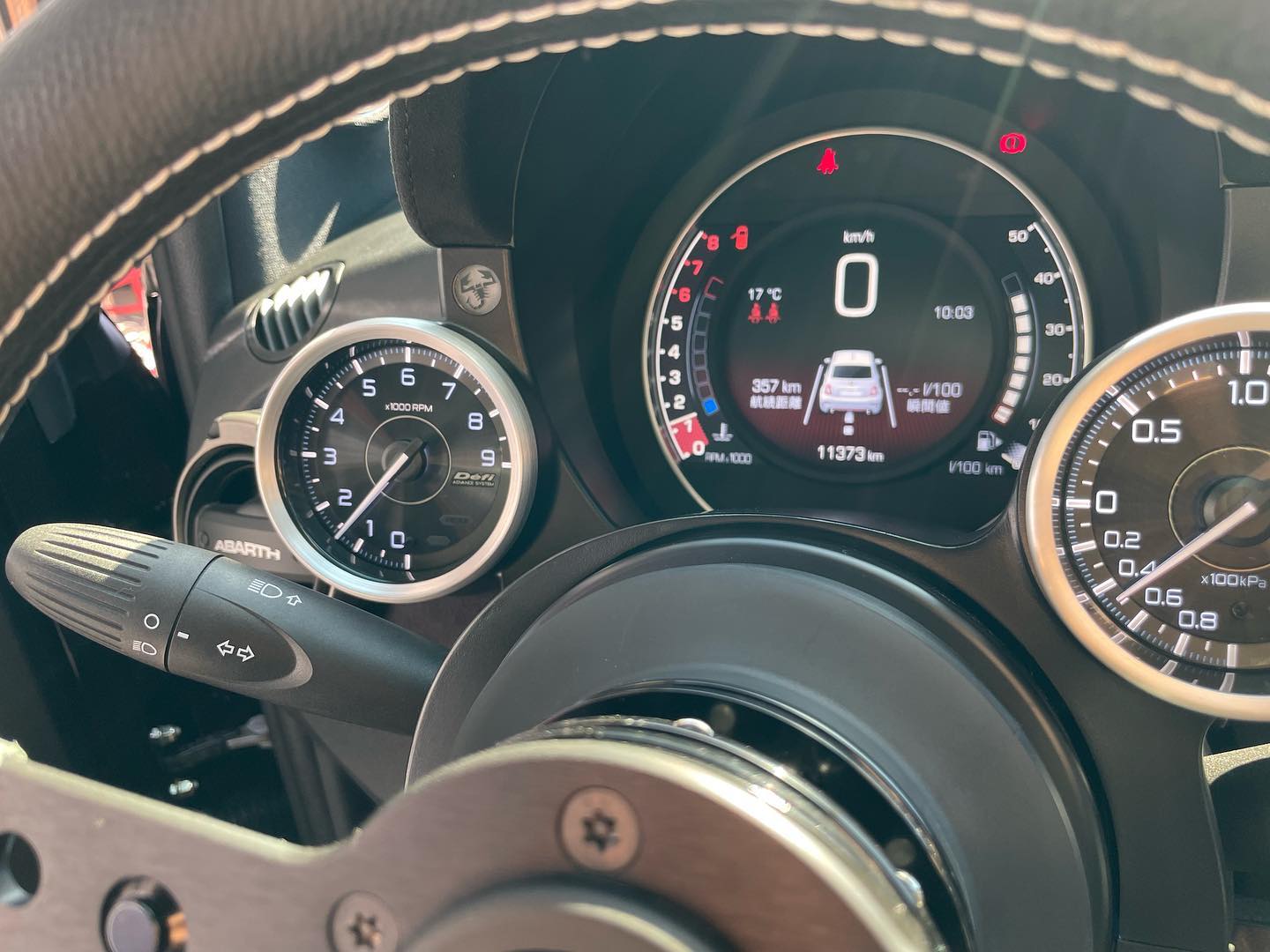 ステアリングコラムメーター取付