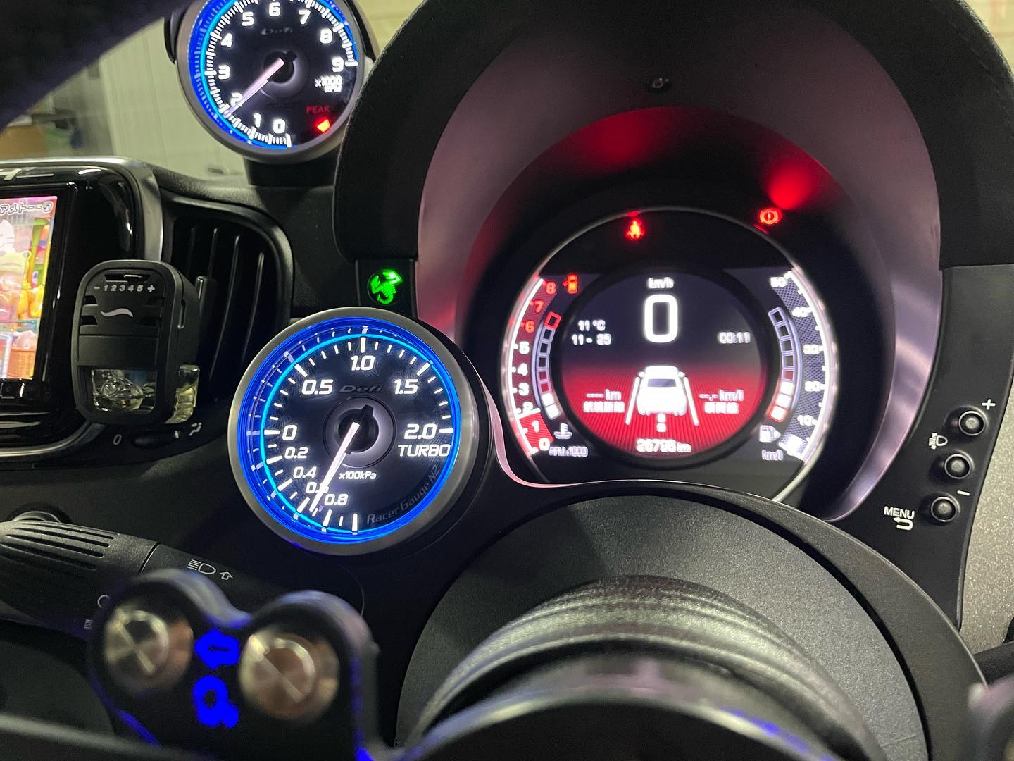 ステアリングコラムメーター取付