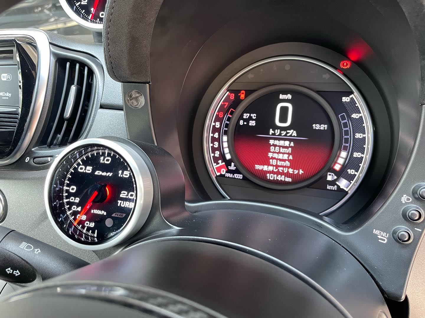 ステアリングコラムメーター取付