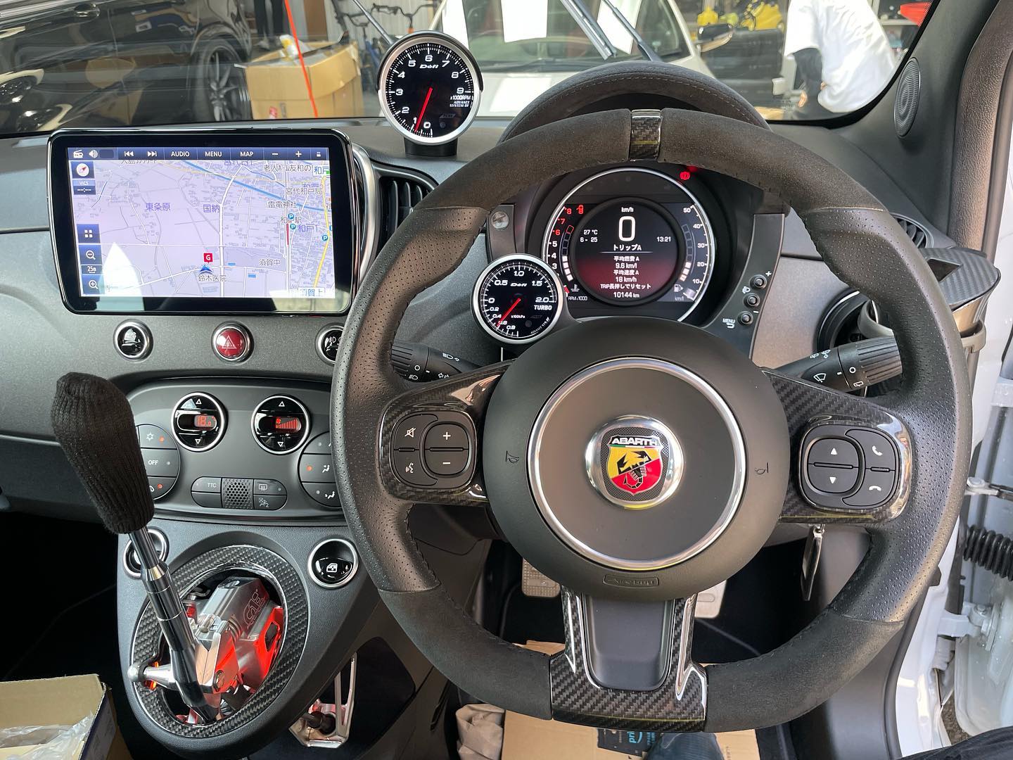 ステアリングコラムメーター取付